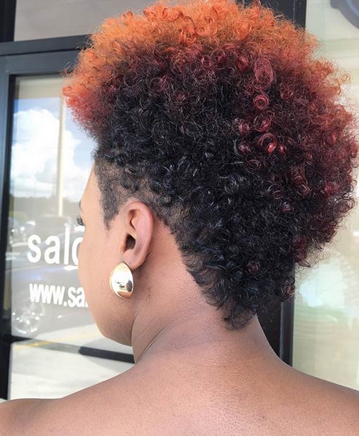 Kısa Natural Hairstyle with Color