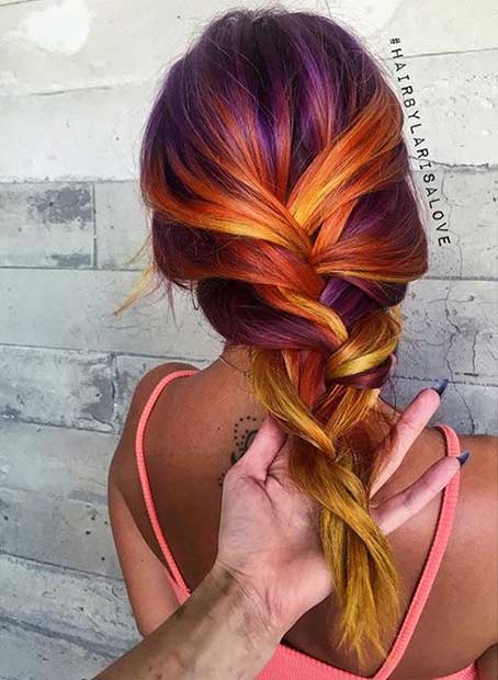 Solnedgång Hair Color Idea
