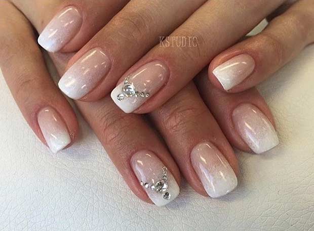 ओंब्रे Wedding Nail Design