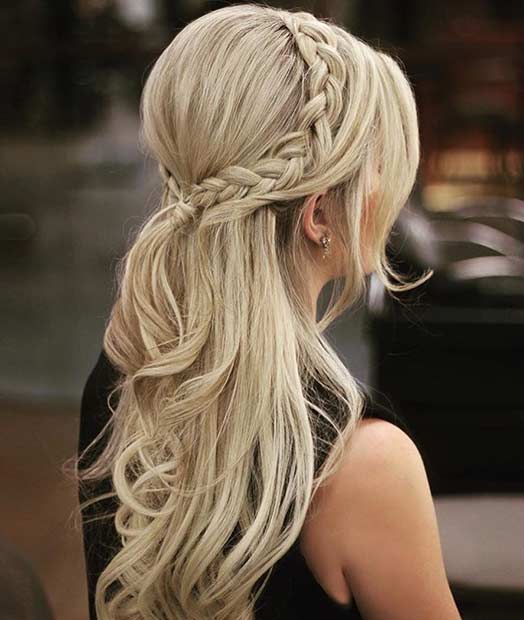 Elegant Half Up Hairstyle for Brides or Bridesmaids