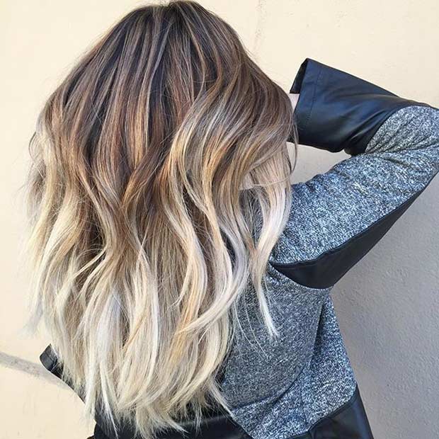 Beige Blonde Balayage Ombre