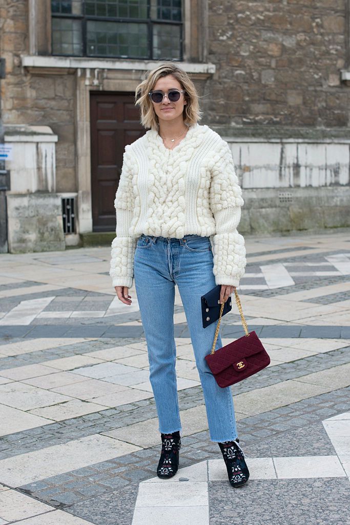 सर्दी style - street style sweater and jeans