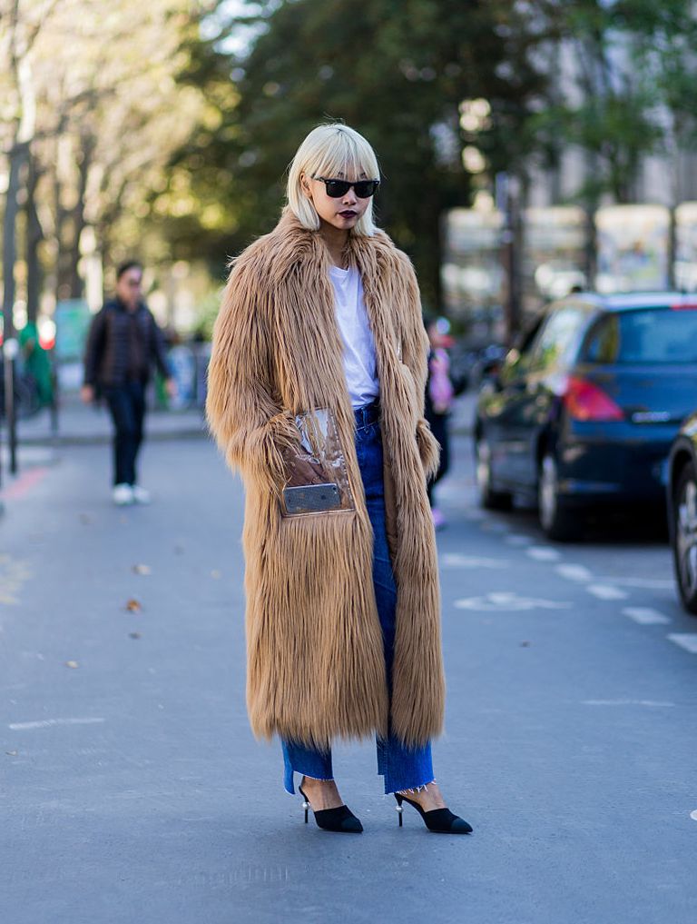 Ulica style - shaggy faux fur and jeans