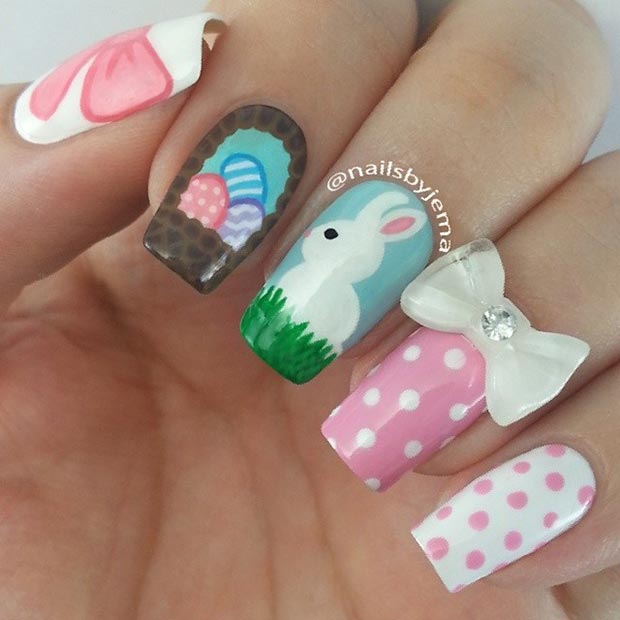Lepo Easter Nail Design for Long Nails