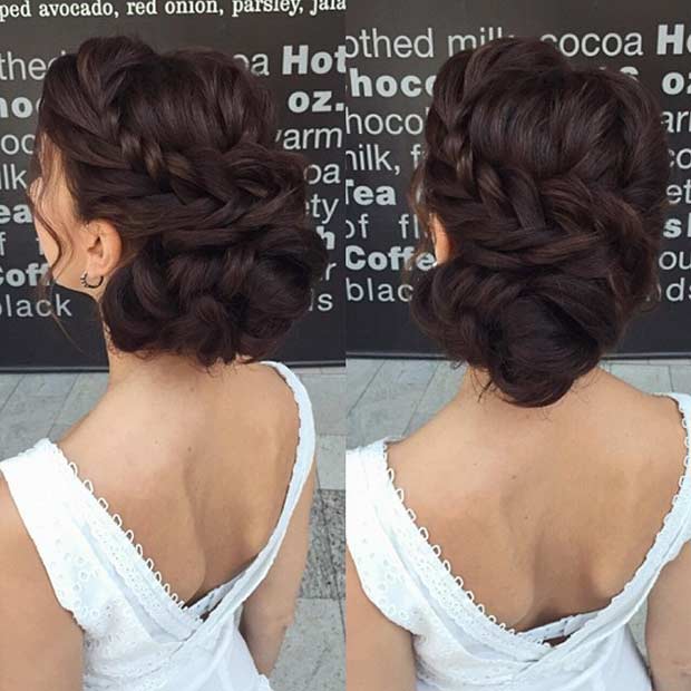 Twisted Braid Updo for Bridesmaids