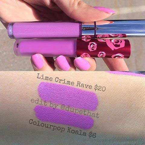 Lime Crime Rave Lipstick Dupe