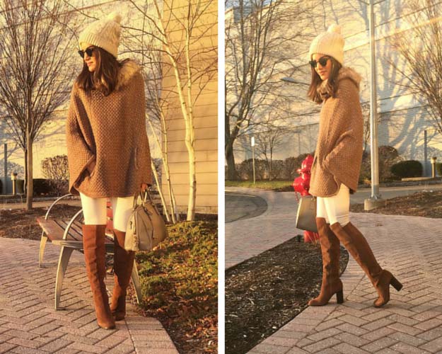 Удобно White and Brown Winter Outfit
