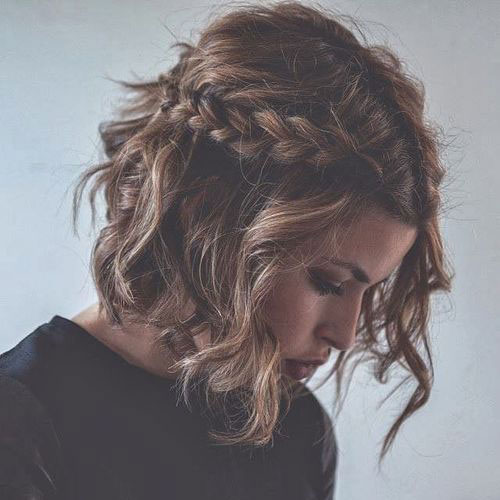Halv Up French Braid for Short Hair