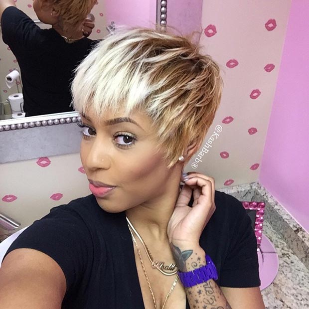 Messy Layered Pixie Cut for Black Women