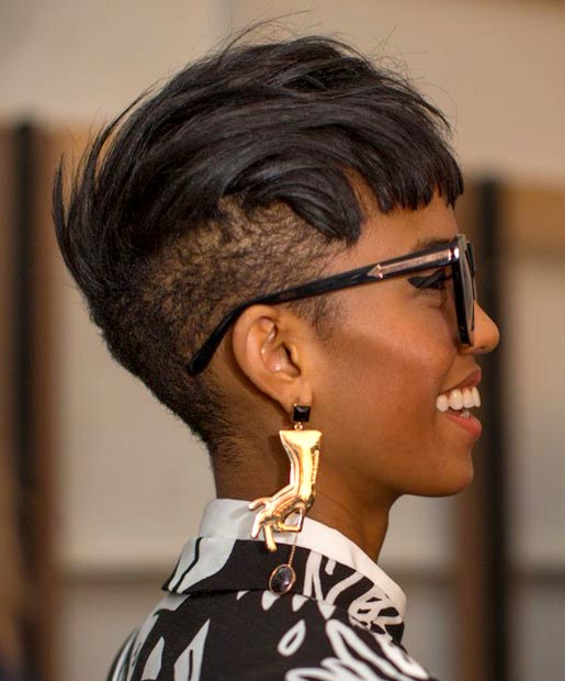 Egyenes Short Hair Mohawk for Black Women