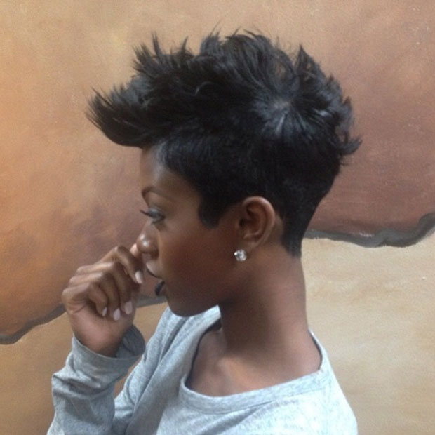 Kantig Short Haircut for Black Women
