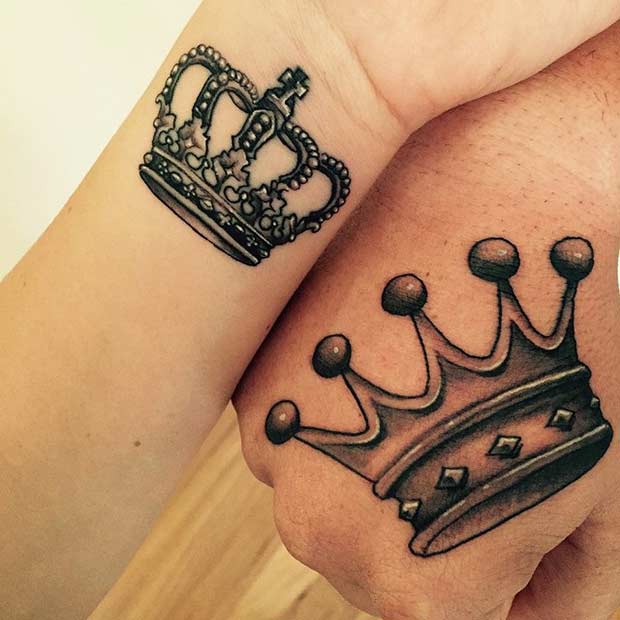 korona Tattoo Design for Couples