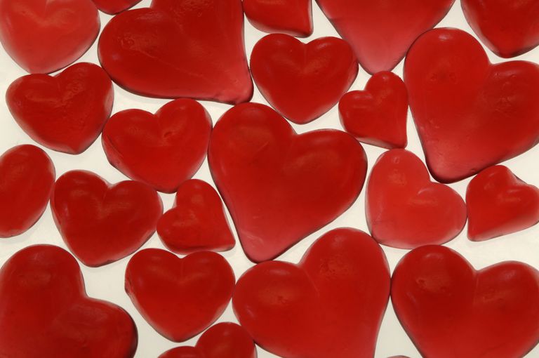 Jello hearts for Valentine's Day