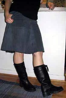 viraj Jeans into a Skirt