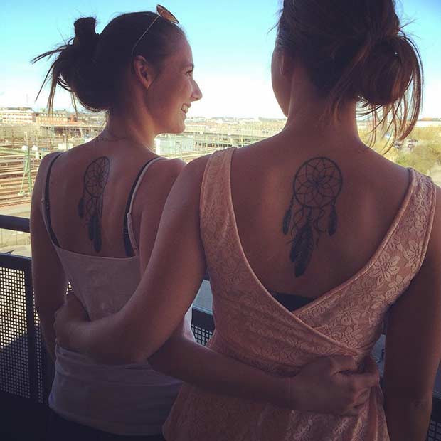 Сестра Dream Catcher Matching Tattoos