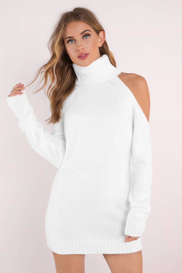 Da Love White Sweater Dress Tobi