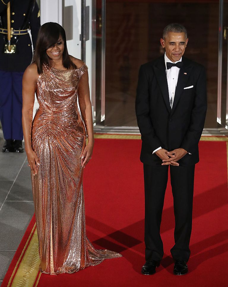 Michele Obama in Versace