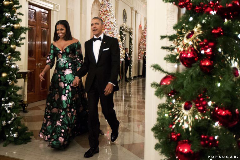 Michele and Barack Obama at Christmas