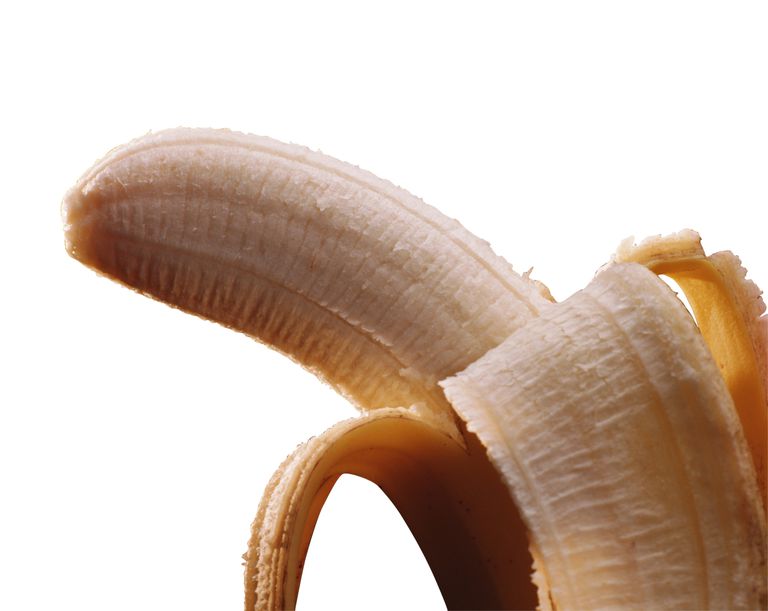 फोटो of a peeled banana.