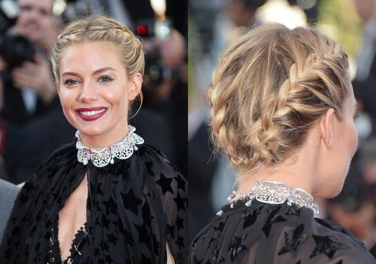 Siena Miller's Double Braided Updo