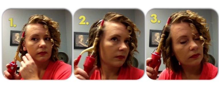 Curling the second section for finger waves.