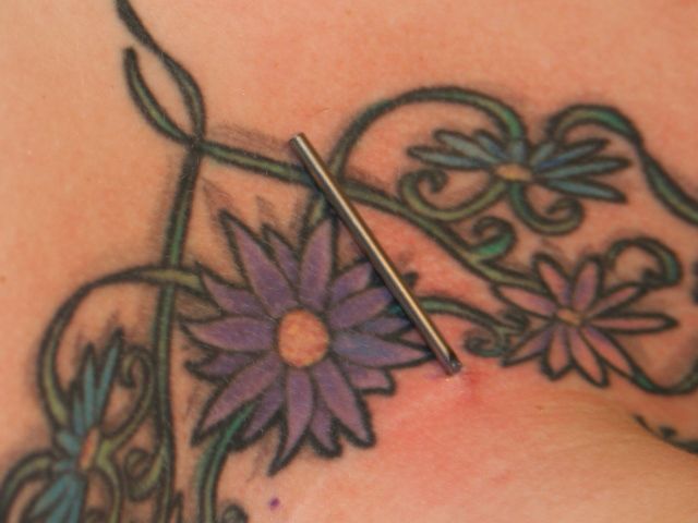 piercing Needle Through the Skin