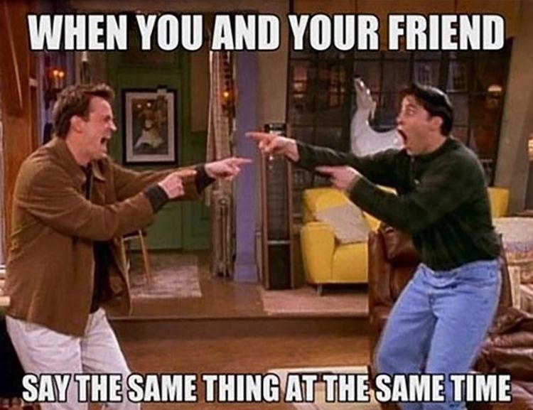Chandler and Joey friendship meme