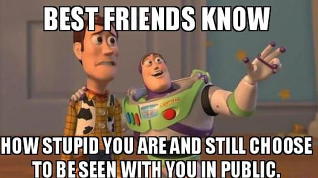 Buzz and Woody friendship meme