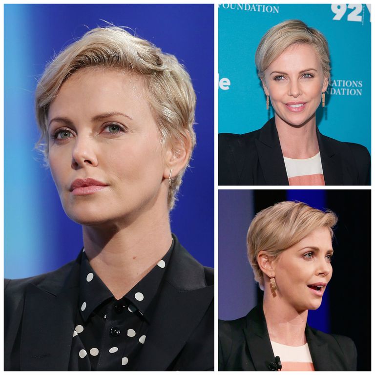 Цхарлизе Theron in a new pixie