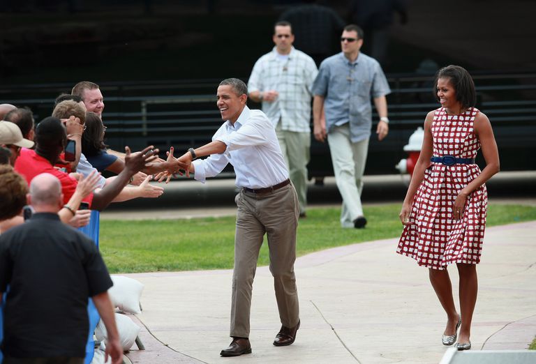 מישל Obama in a skater dress from ASOS