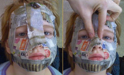 ทำอย่างไร paper mache mask