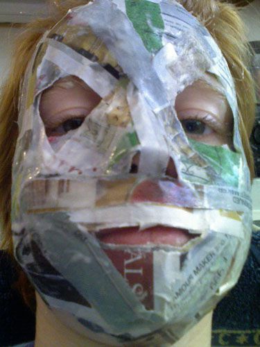 kako paper mache mask