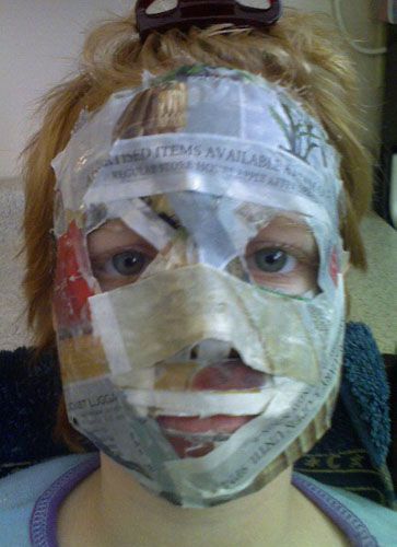 ทำอย่างไร paper mache mask