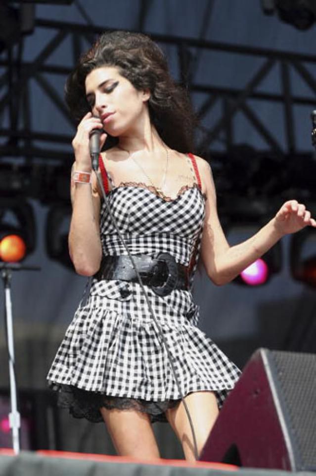 Amy Winehouse Gingham Dress