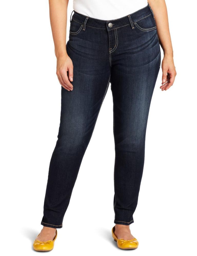 Srebrna Jeans Suki Mid-Rise Plus Size Skinny Jean