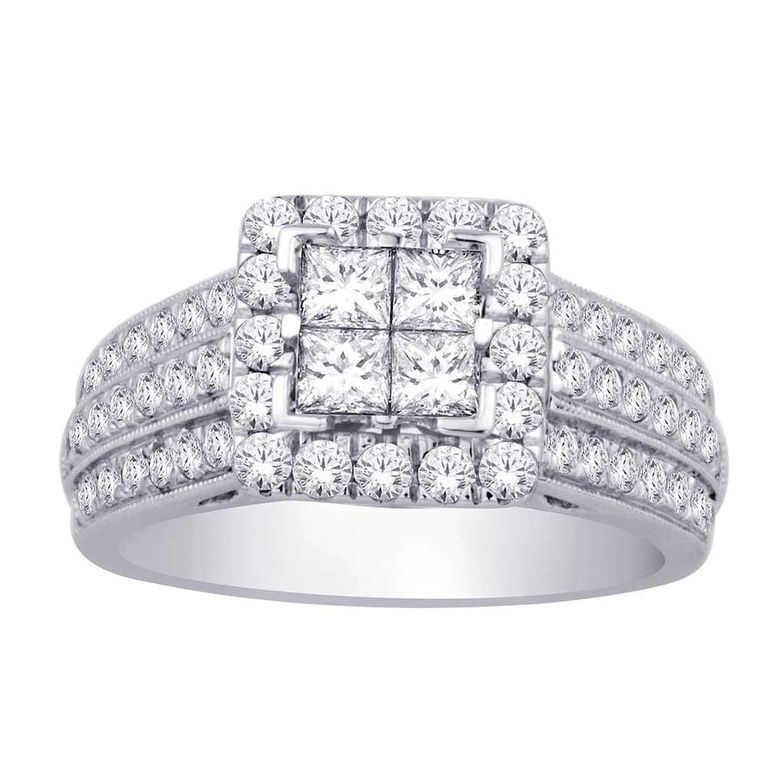अदृश्य Setting Diamond Engagement Ring