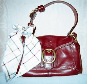 दुपट्टा tied in bow on handbag