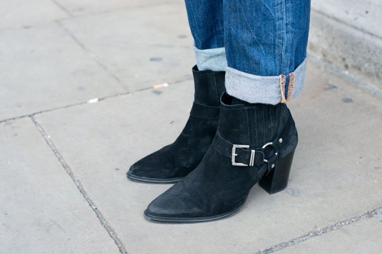 cuffed jeans and ankle boots