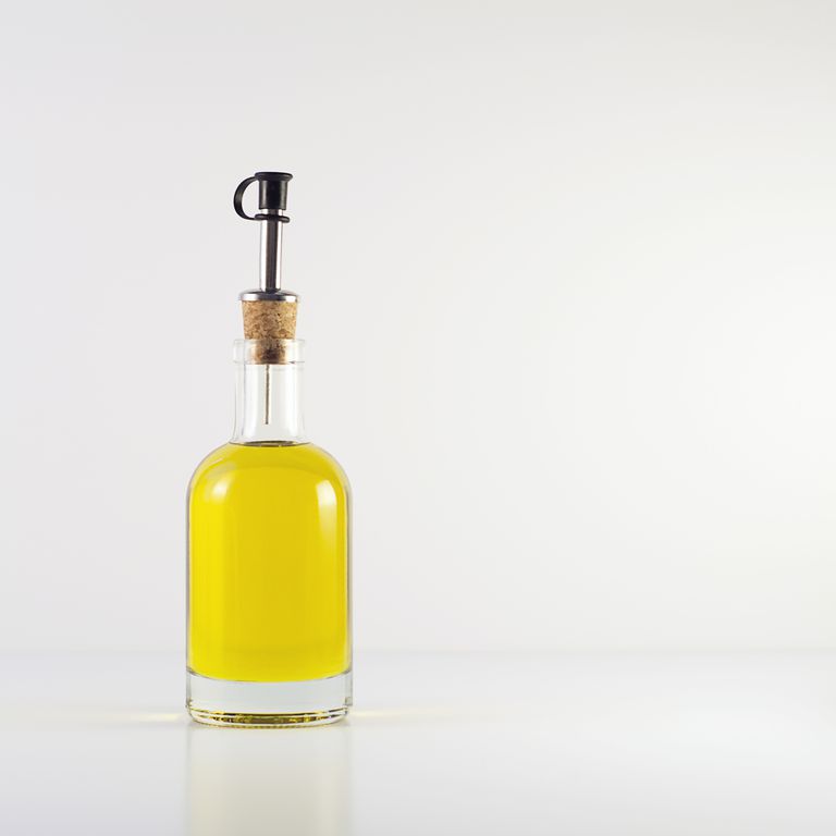 Olajbogyó oil in glass bottle