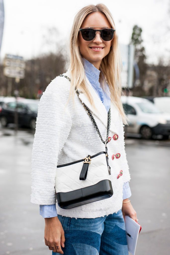 paris street style in jeans and a blazer