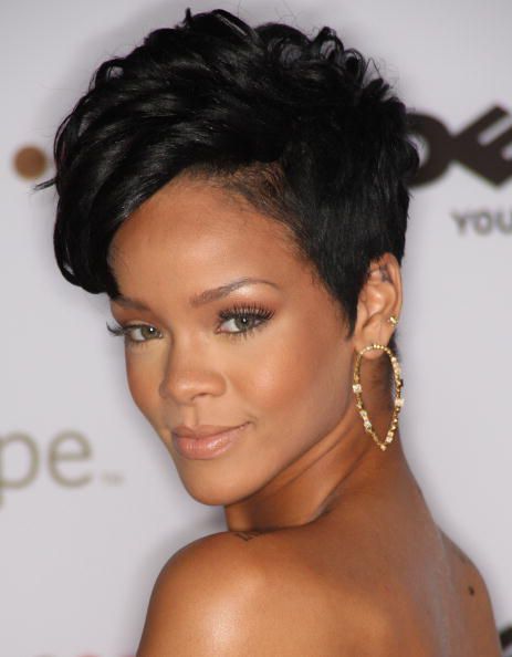 Rihanna with soft curls