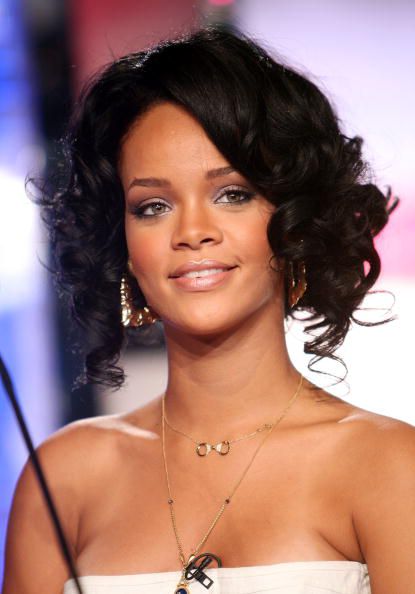 Rihanna with medium length cut