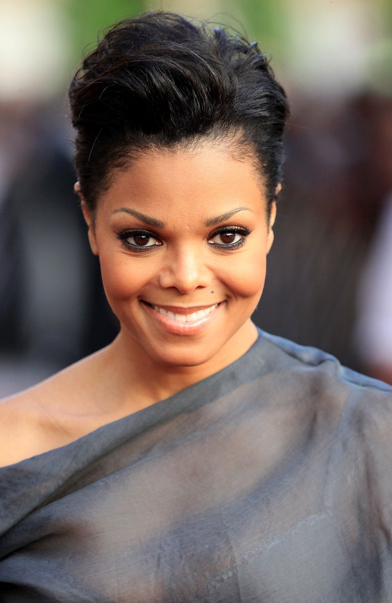 Janet Jackson with short hairstyle