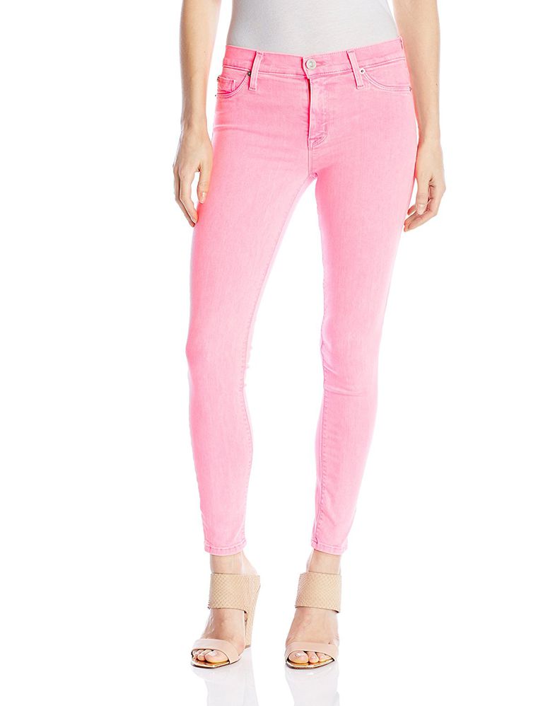 ฮัดสัน Nico Ankle Super Skinny Jeans in Luminous Pink