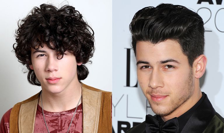 Nick Jonas hair young and older