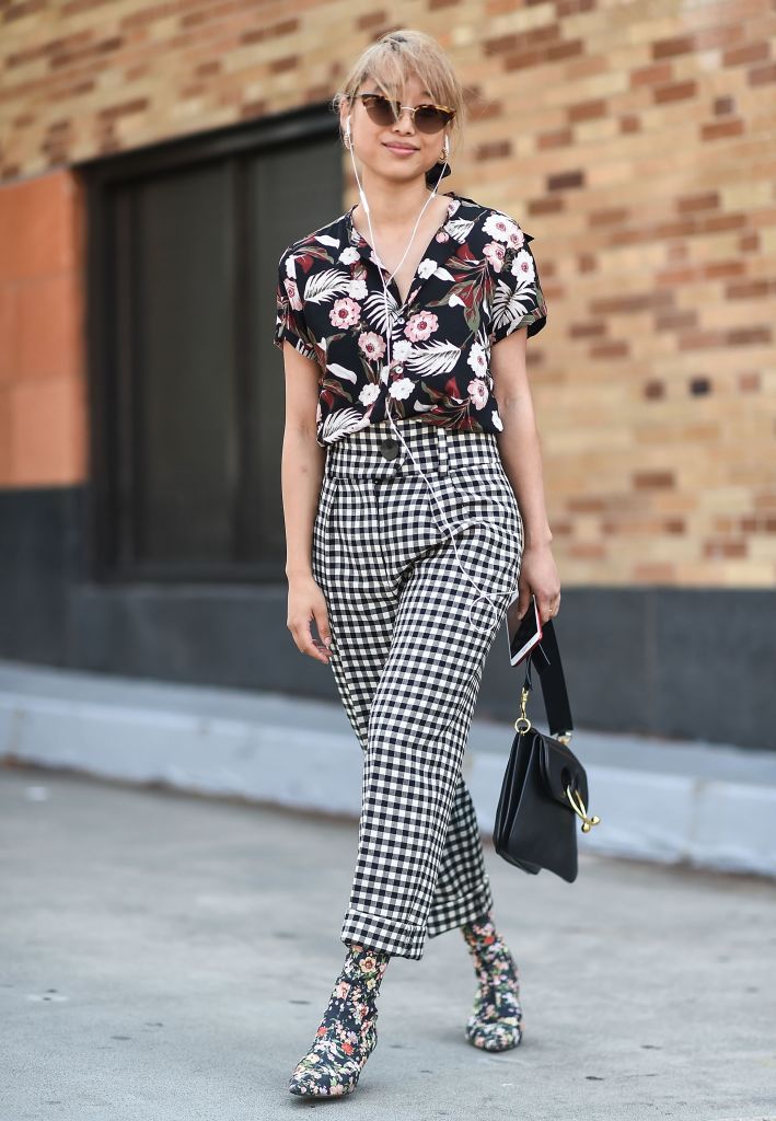 Ulica style floral shirt and checked trousers