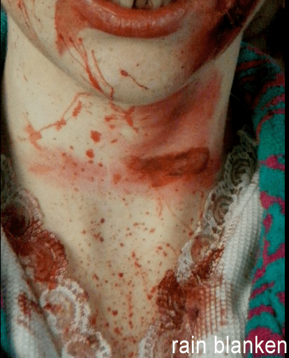 Blod Splatter Zombie Makeup